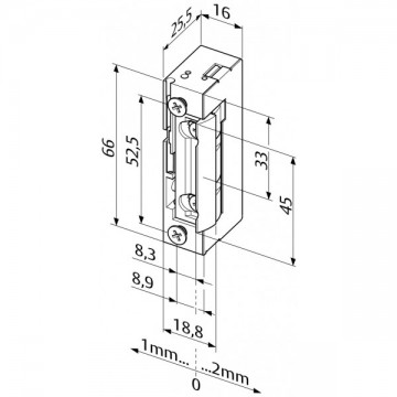 Gâche électrique à émission 22-42V - B71