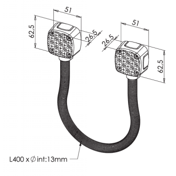 Passage de câble en applique diamètre 13 mm