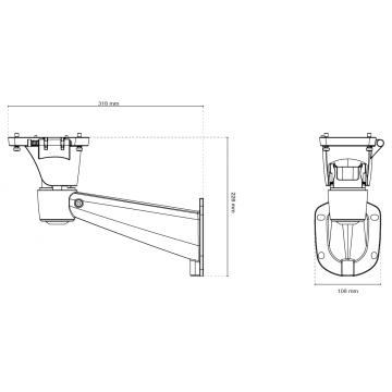 Wall mount bracket with cable management