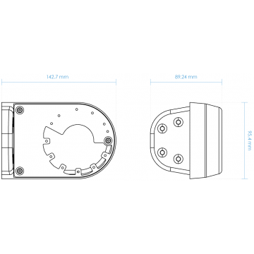 L-shape bracket for mini dome cameras