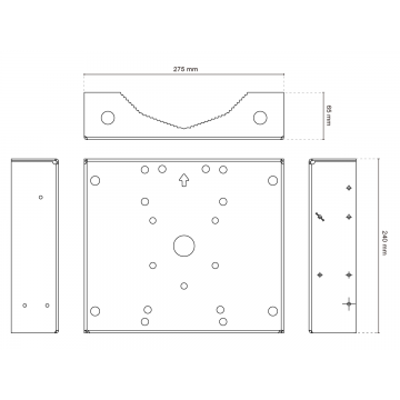 Pole Mount#chr(59)# pole diameter:100~230mm