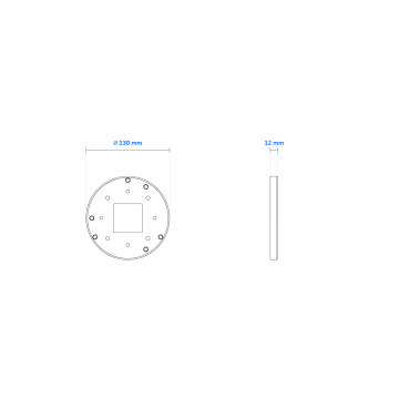 Adapting Plate for 4\" electrical octagon box