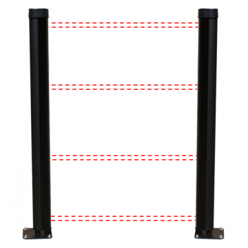 Colonne filaire Elite II 2m 9E+9R 100+200m