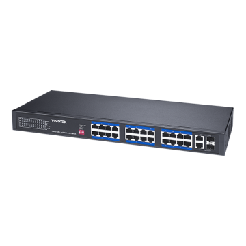 24xFE PoE + 2xGbE Combo Unmanaged Switch